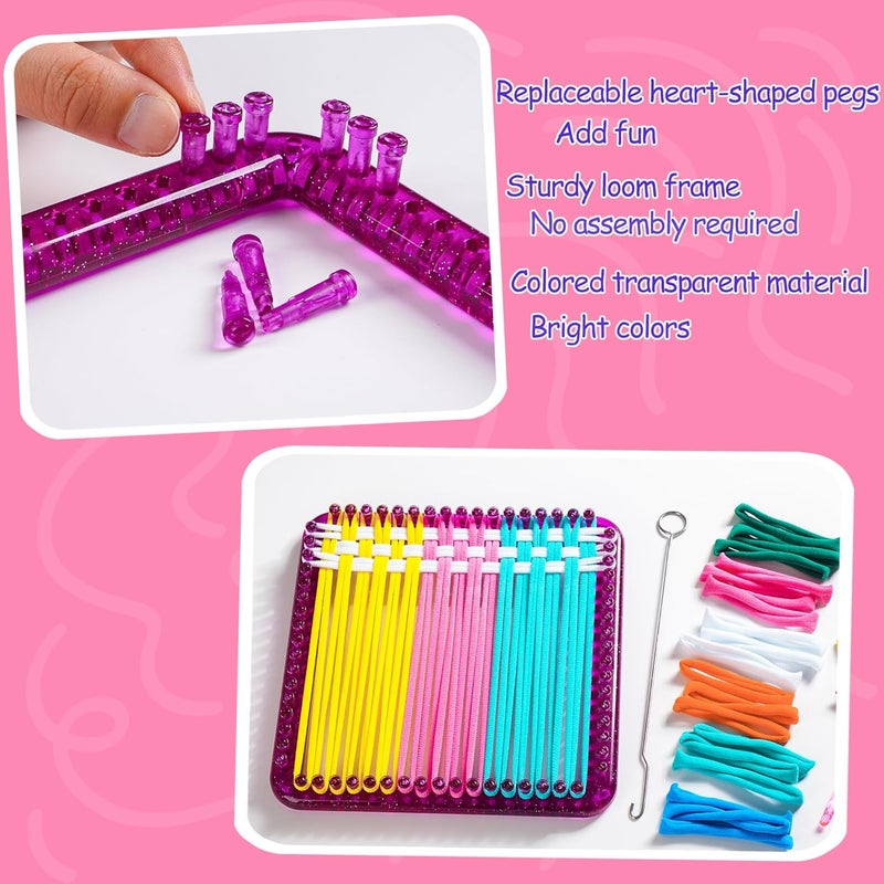 CCTVRTV Weaving Loom Kit Toys for Kids and Adults, Potholder Loops DIY Arts and Crafts for Boys and Girls Ages 5 6 7 8-12 13, Easy Potholder Loom Knitting Kits Gifts for Beginners, 252 Craft Loops. - Image 2